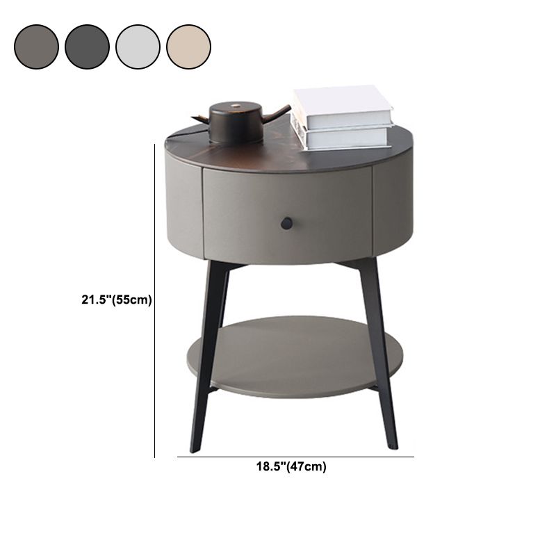 1 Drawer Accent Table Nightstand 21.65" Tall Contemporary Bed Nightstand with 1 Shelf