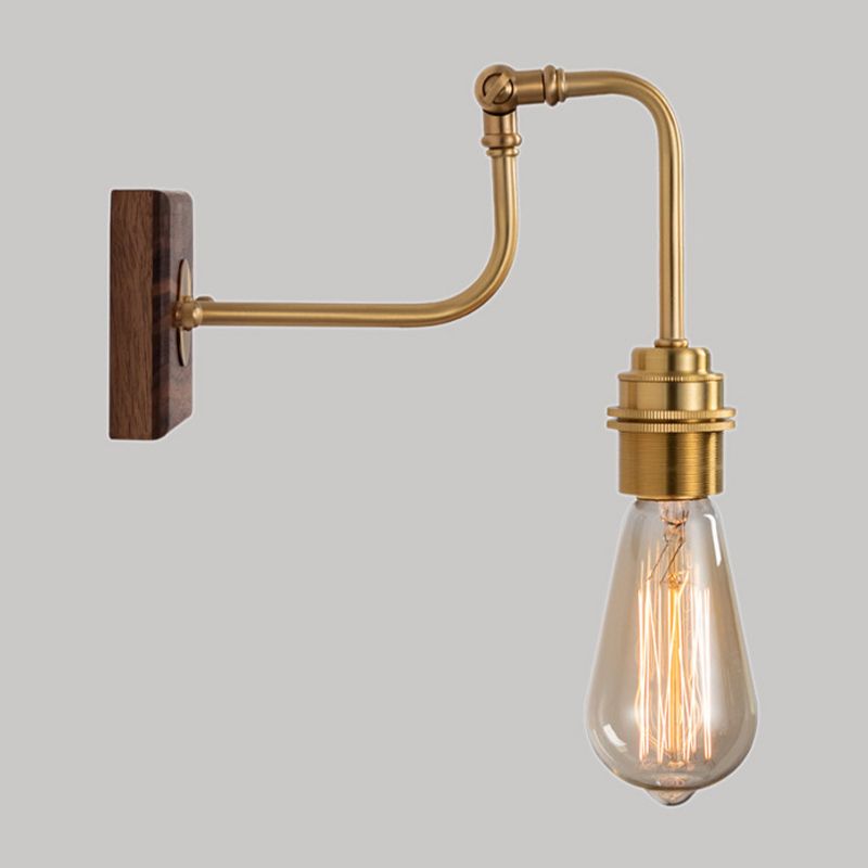 Japanese Style Wooden Vanity Light Strip Shape Vanity Lamp for Shower Room
