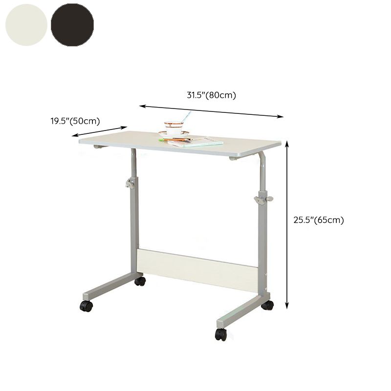 Modern Standing Desk Wooden Rectangular Writing Desk with Caster Wheel