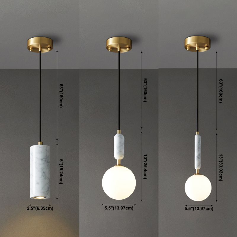 Modern Hanging Light Fixture 1-Light Pendant Light for Living Room