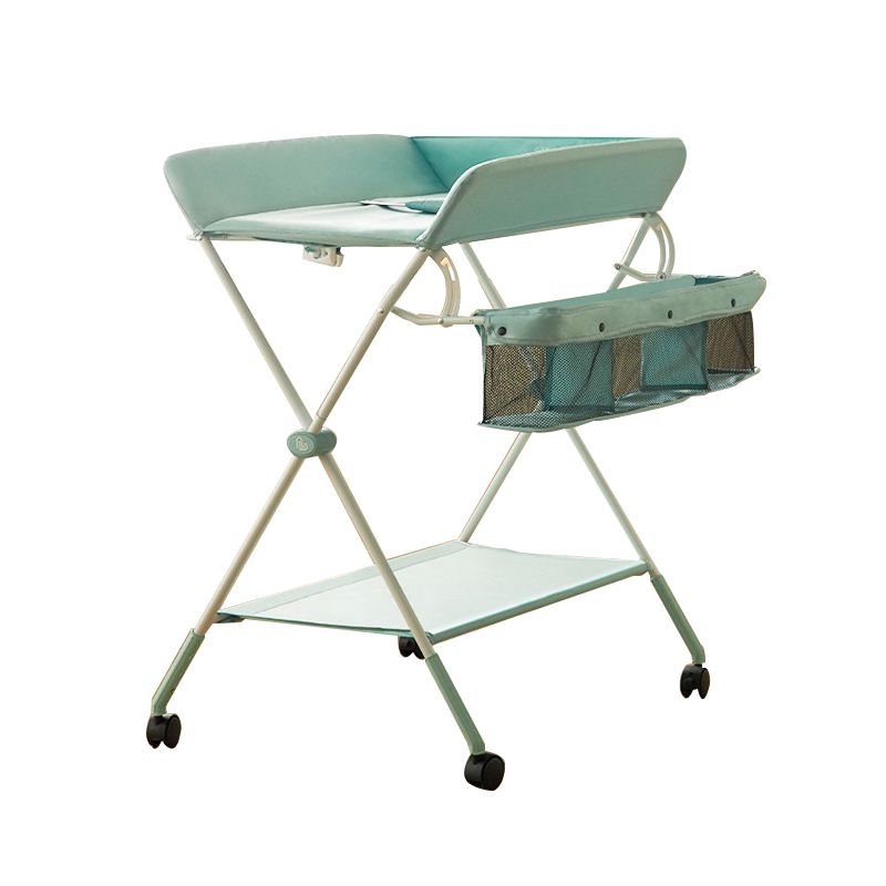 Modern Baby Changing Table Metal Changing Table with Shelf, Portable Changing Table