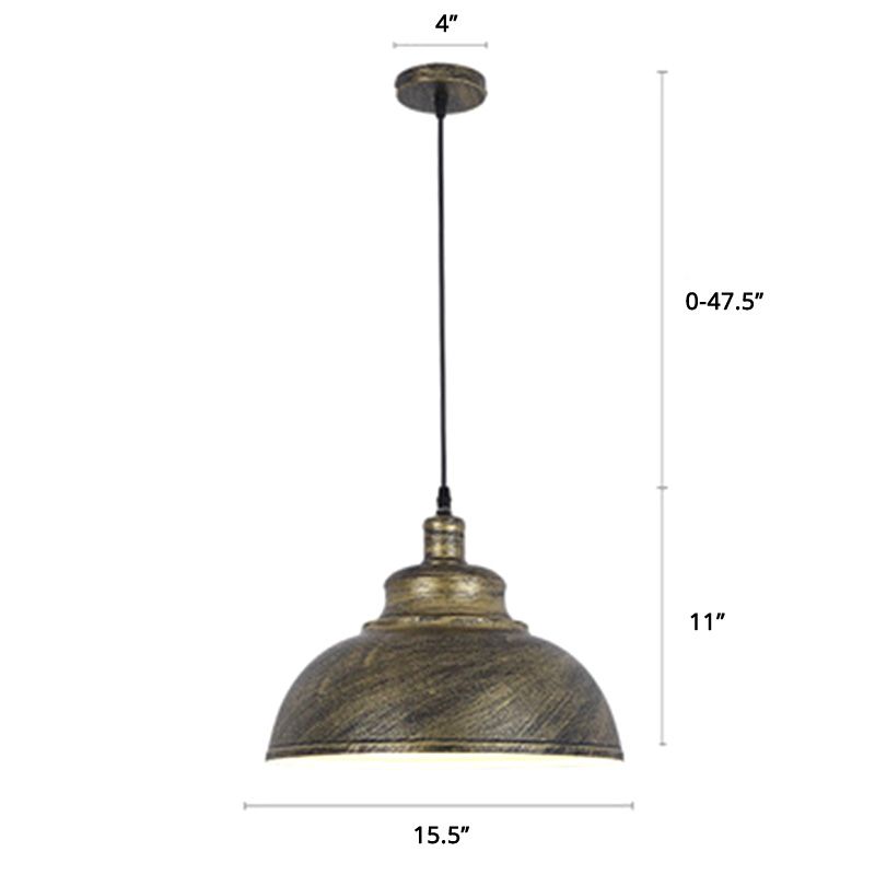 Bowl Shade Restaurant de lampe suspendue Style Metal 1