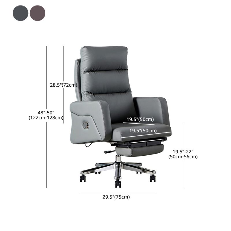 High Back Executive Ergonomic Chair Footrest Fixed Arms Managers Chair