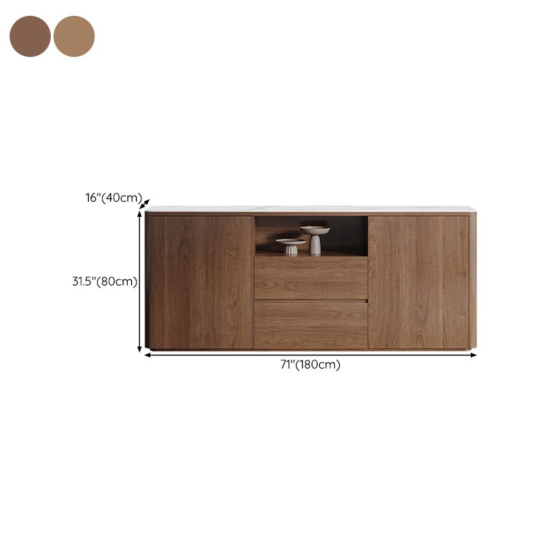 Modern Style Buffet Sideboard Stone Side Board with Cabinets and Drawers