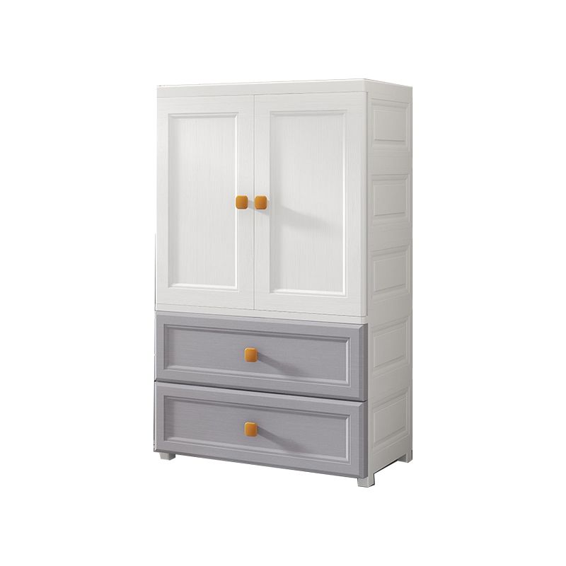 Modern Style Kid's Wardrobe Plastic Wardrobe Closet with Drawers for Bedroom