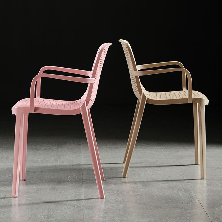 Contemporary Plastic Chair Parsons Chair in Matte Finish for Home