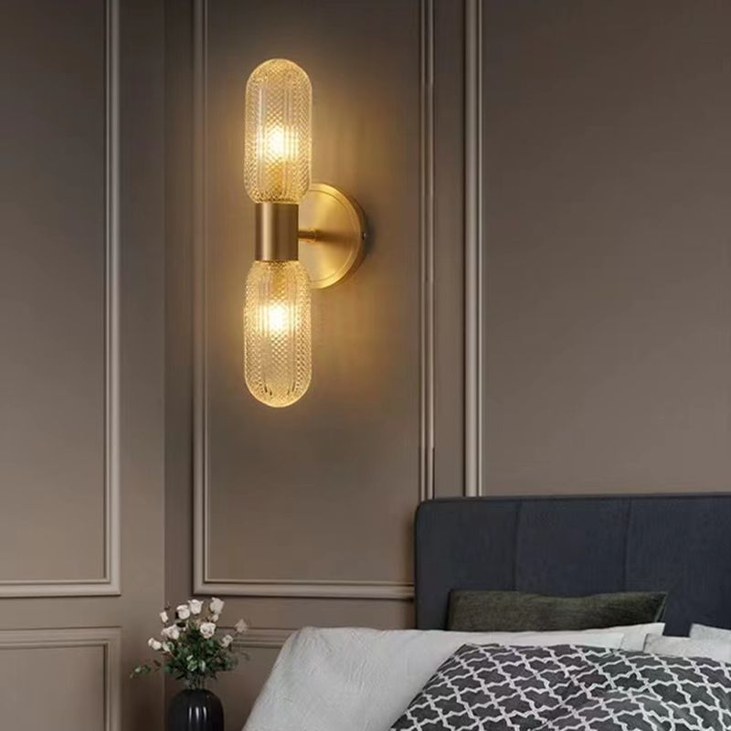 2-Light Unique Shape Wall Mounted Light Modern Sconce Light Fixture for Washroom