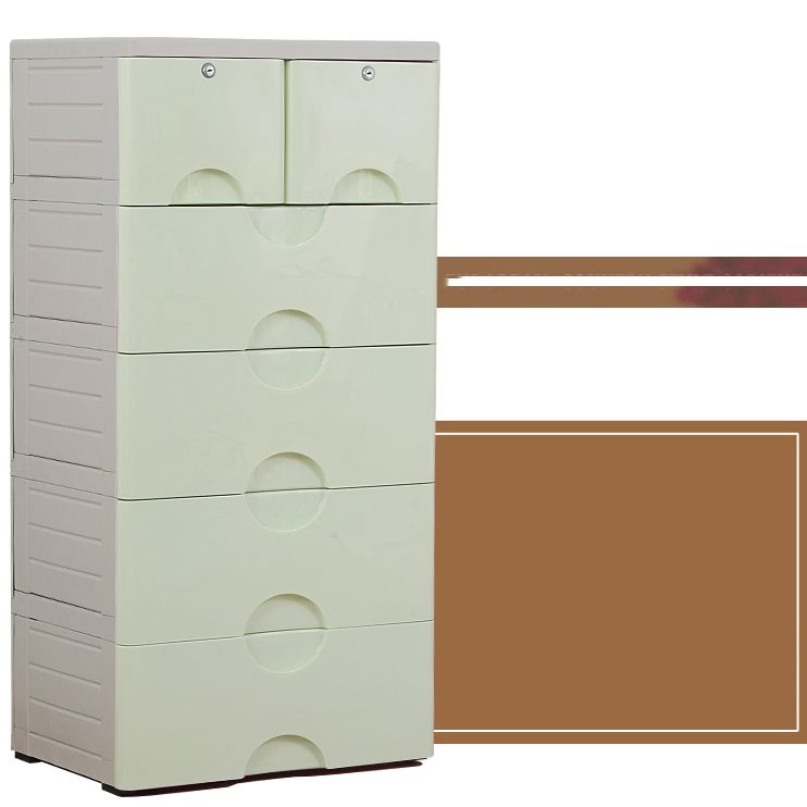 6-drawer Wardrobe Armoire Plastic Bedroom Armoire - 25.98"L x 17.52"W x 51.18"H