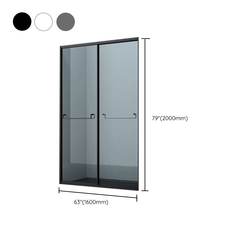 Full Frame Double Sliding Shower Door Tempered Glass Shower Door