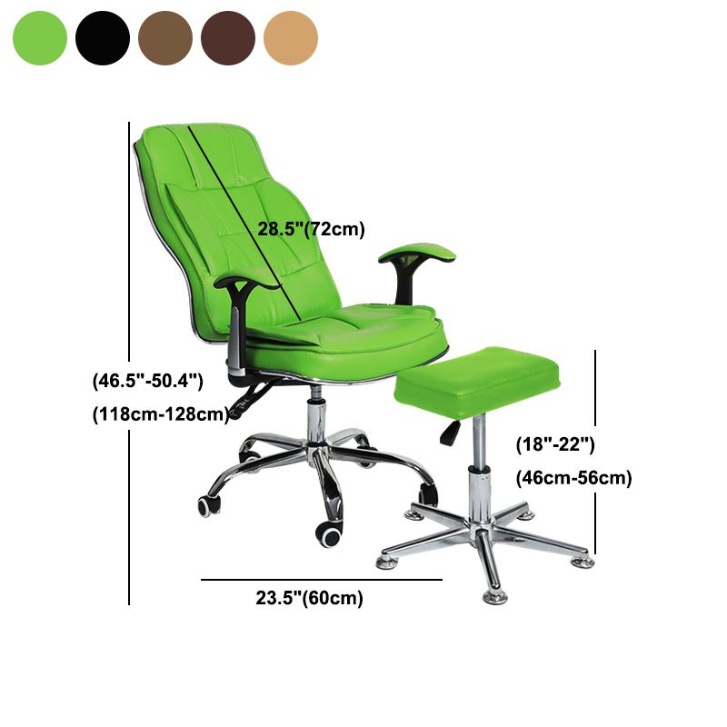 Contemporary Ergonomic Office Chair with Padded Arms Metal Frame Executive Task Chair