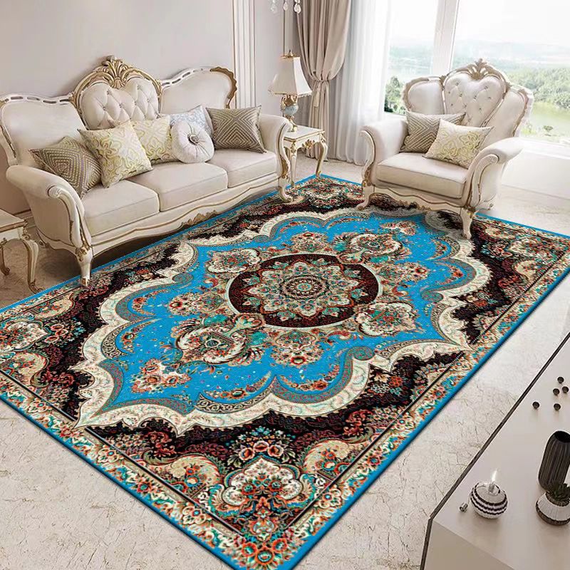 Tapis glam floral à imprimé tapis polyester du milieu du siècle tapis de support non glipt