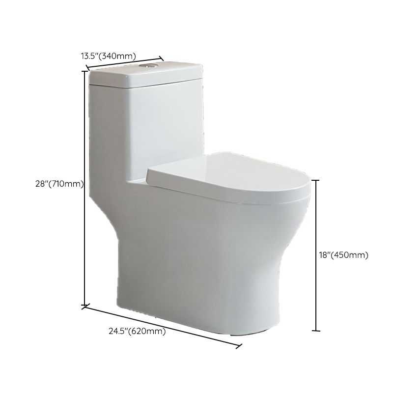 Contemporary Floor Mount Flush Toilet White Urine Toilet for Bathroom