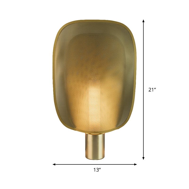 Oblong Task Lighting Contemporary Metal 1 Bulb Gold Reading Book Light, 9.5"/13" Wide