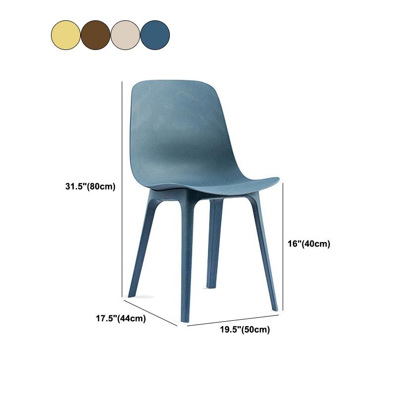 Armless Dining Chairs Plastic Chair Parsons Plastic Furniture in Matte Finish