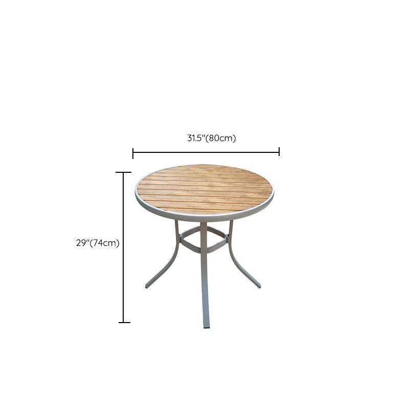 Contemporary Patio Table with Water Resistant Wooden Dining Table