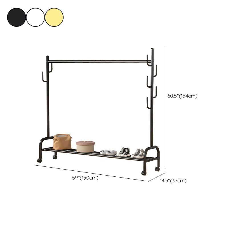 Modern Coat Rack Hanging Rail Storage Shelving and Hooks Coat Hanger