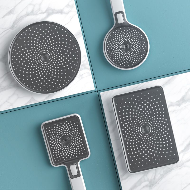 Contemporary Shower Head Color Block Square and Round Handheld Shower Head