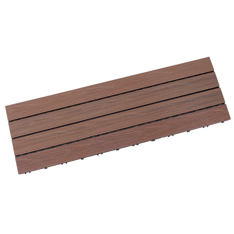 Rectangle Water Resistant Wooden Floor Smooth Engineered Floor Tile for Patio Garden