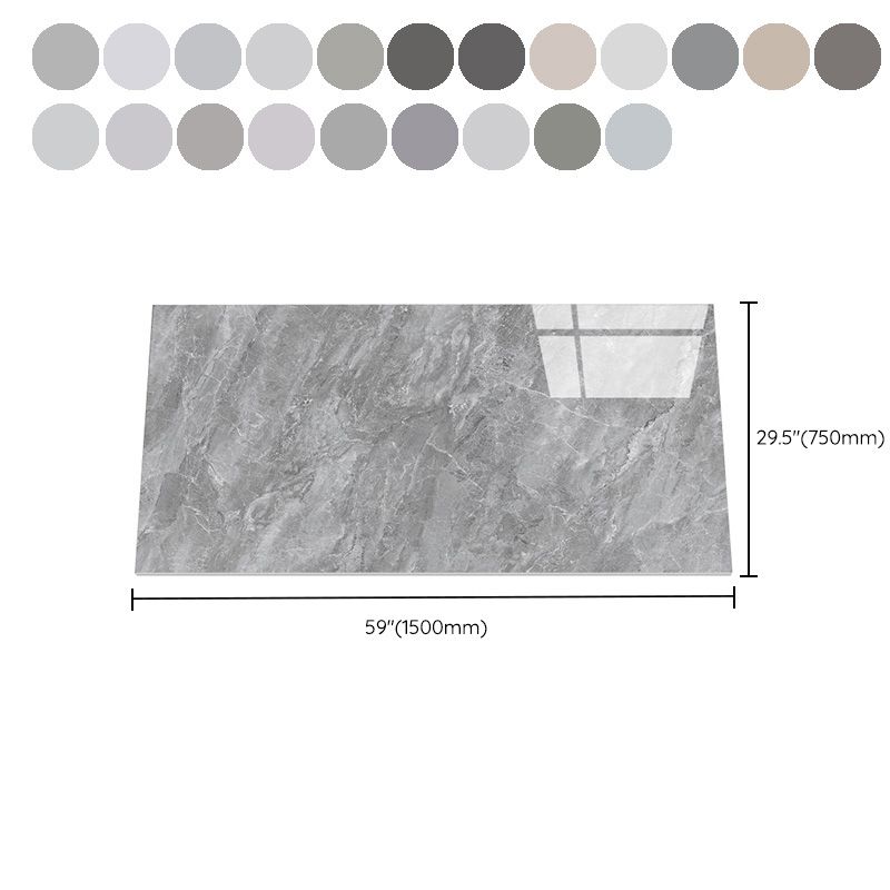 Retangular Ceramic 29.53"x59.06" Tile Glazed Singular Tile for Floor (2-Pack)