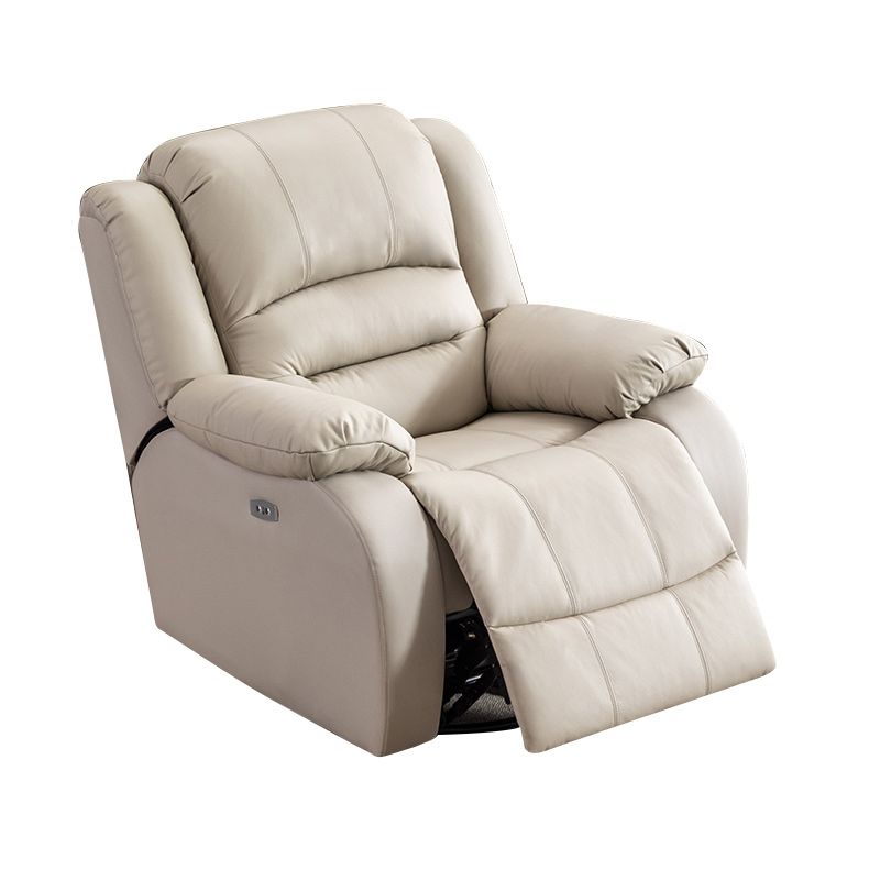 Contemporary Standard Recliner Solid Color Indoor Swivel Base Arm Metal