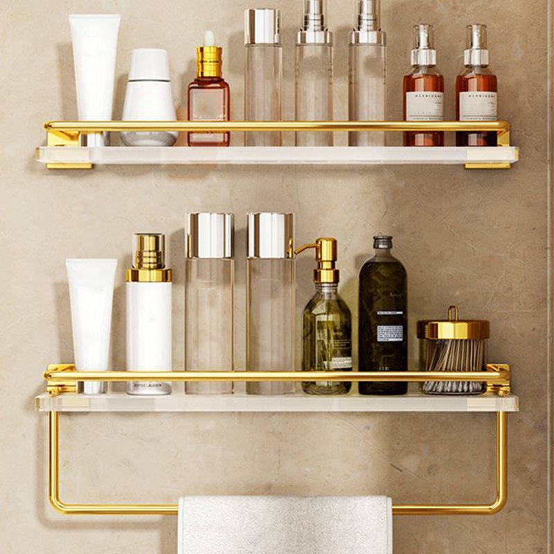 Modern Silver/Gold Bathroom Hardware Set Bath Shelf Bathroom Set