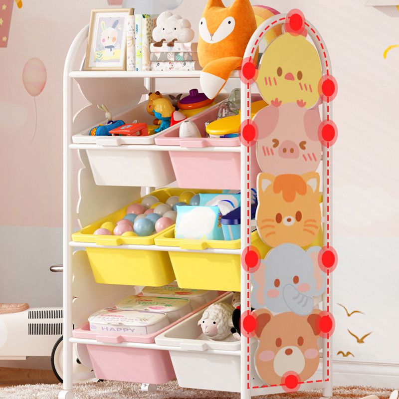 Modern Metal Standard Bookcase Freestanding Kids Standard Bookcase