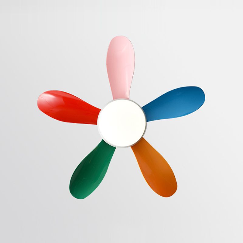 Colorful LED Ceiling Fan Light Modern Metal 1 Light LED Ceiling Fan for Bedroom