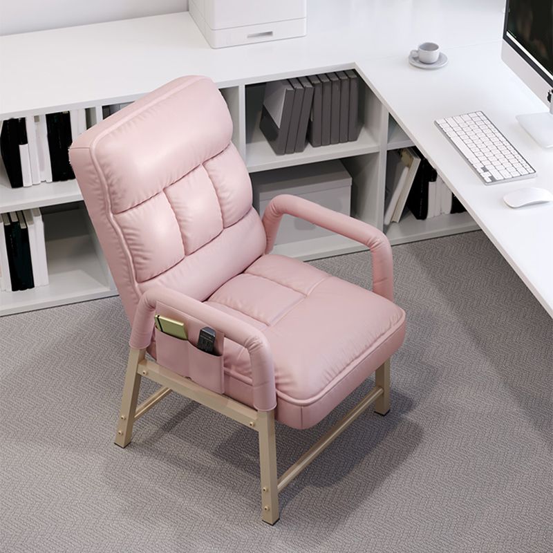 Modern Fixed Arms Office Chair Upholstered Task Chair for Home