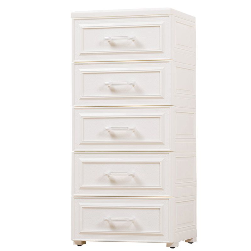 Vertical Lingerie Chest Contemporary Plastic Chest with Drawers for Bedroom