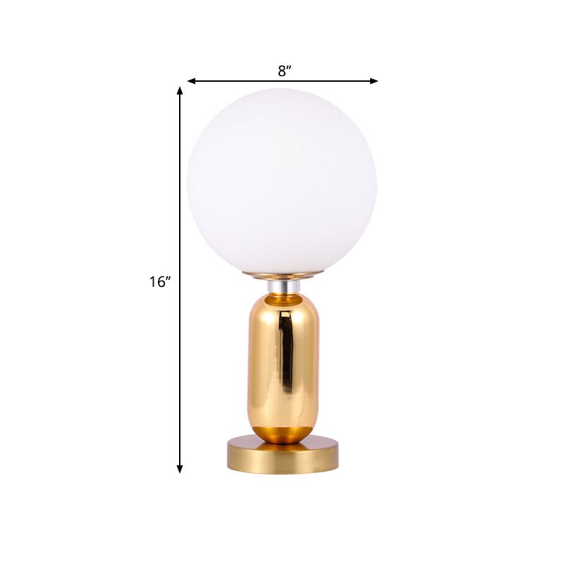 Forme de bille contemporaine lampe murale blanche Verre simple éclair