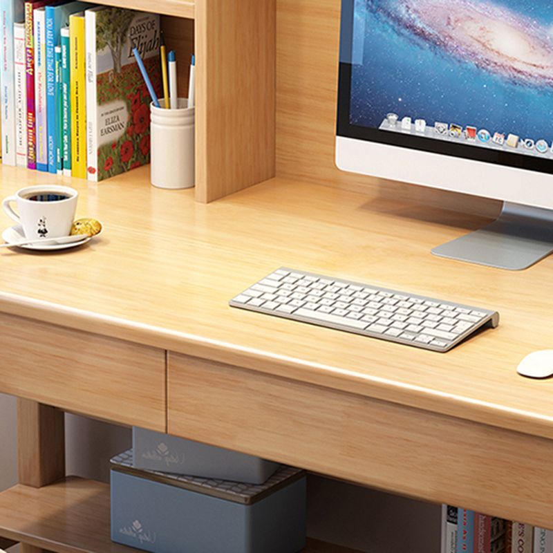 Solid Wood Study Desk Home Table and Chair Set with Storage Drawer