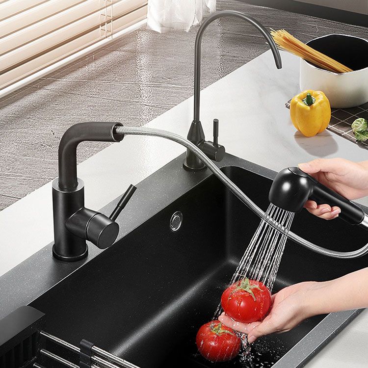 Black Quartz Sink Overflow Hole Detail Overflow Hole Kitchen Sink with Faucet