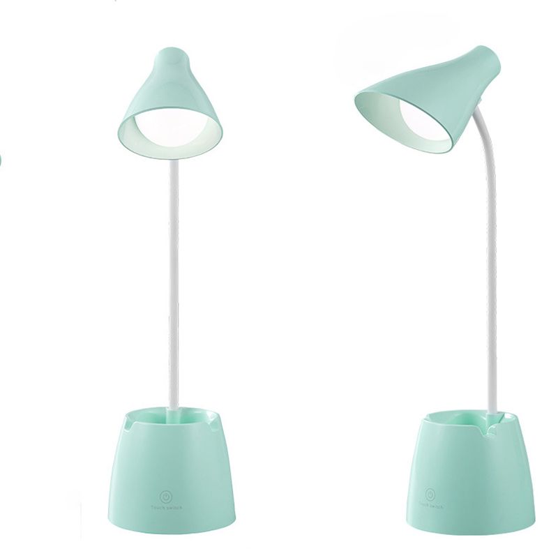 Lámpara de lectura LED LED LECHE MACARON CON Luz de mesa recargable con sombra de plástico cónico