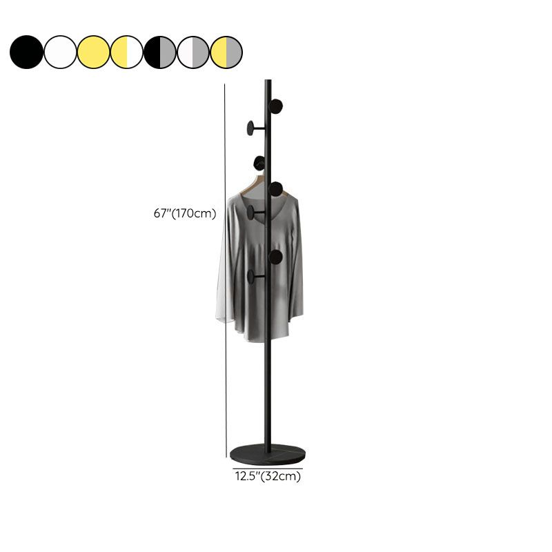 Luxurious Coat Rack Multi Coat Hooks Metal Coat Hangers with Marble Bottom