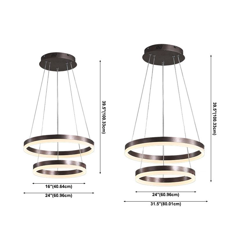 Luci del lampadario a forma di ruota Apparecchi di illuminazione il lampadario in metallo moderno in marrone