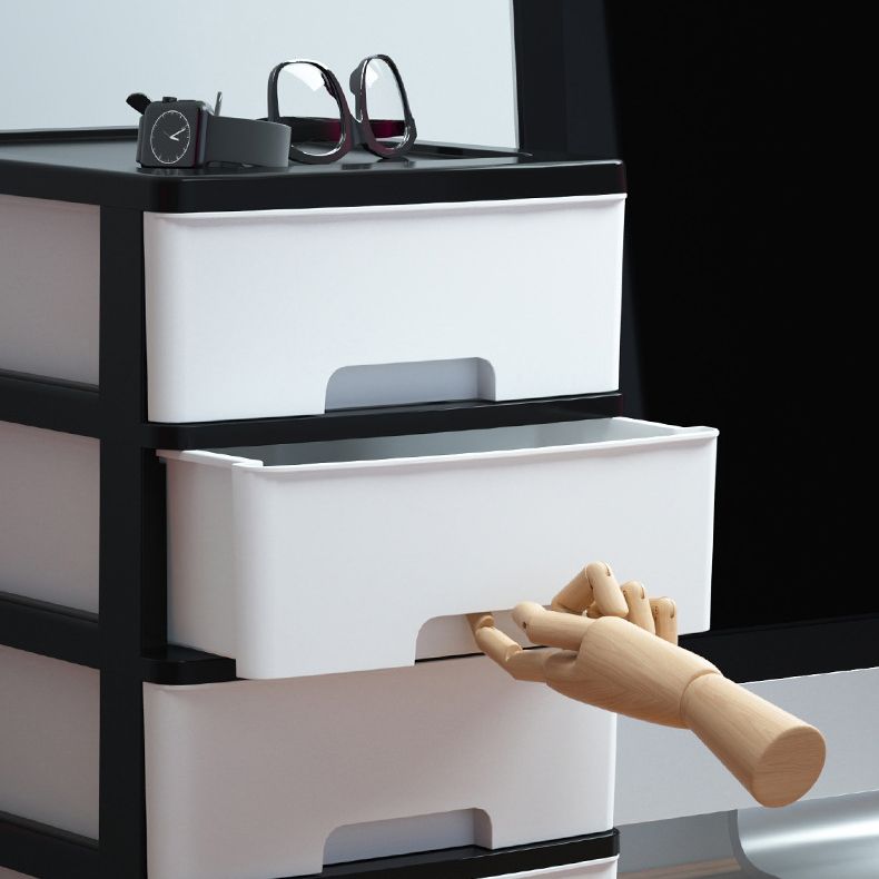 Filing Cabinet Lateral Plastic Modern Filing Cabinet with Drawers for Home and Office