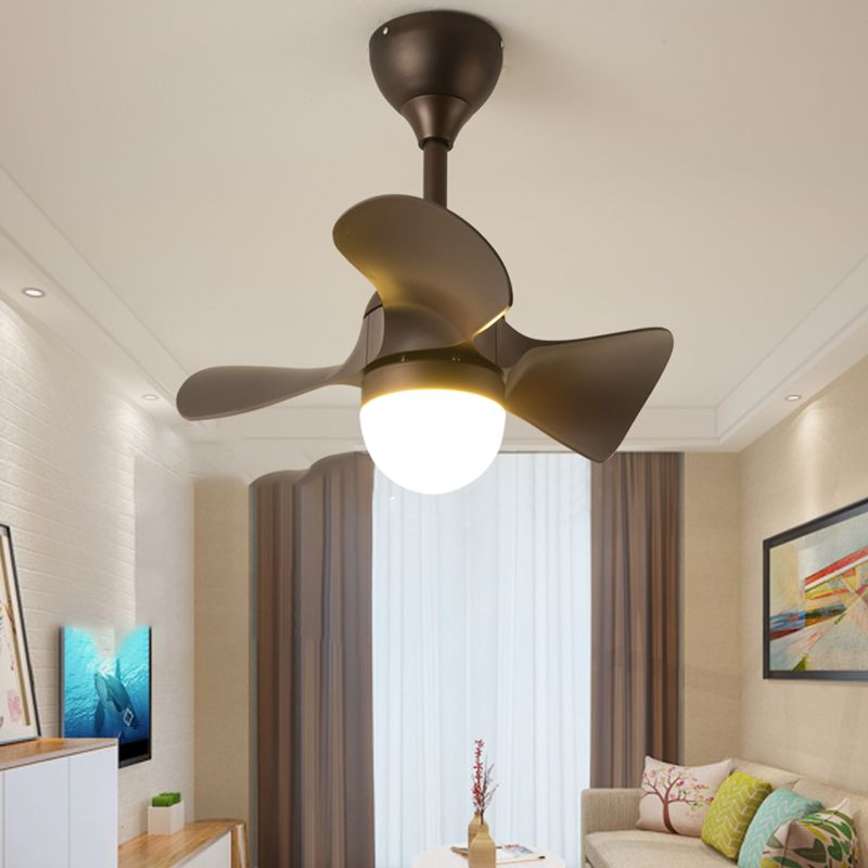 Nordic Style Metal Ceiling Fan Lamp Ball Shape Ceiling Fan Light for Bedroom