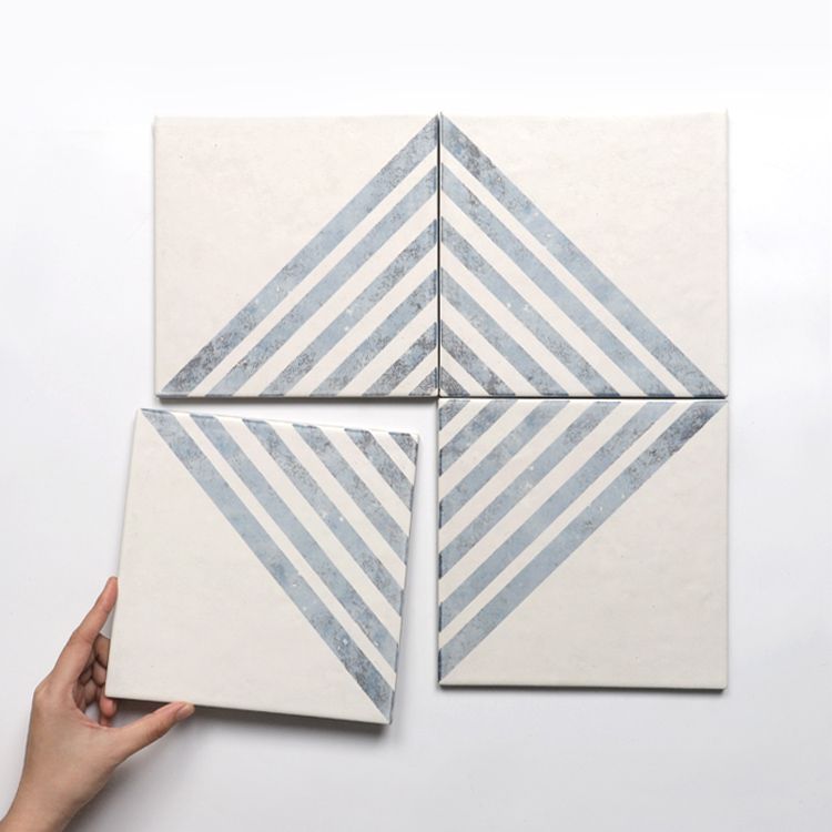 Modern Style Waterproof Floor Tile Stripe Pattern Straight Edge Square Floor Tile