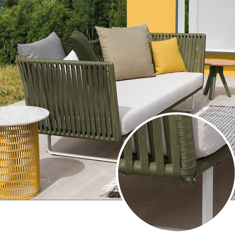 Modern Farmhouse Style Outdoor Sofa Tuxedo Arm Loveseat Seating