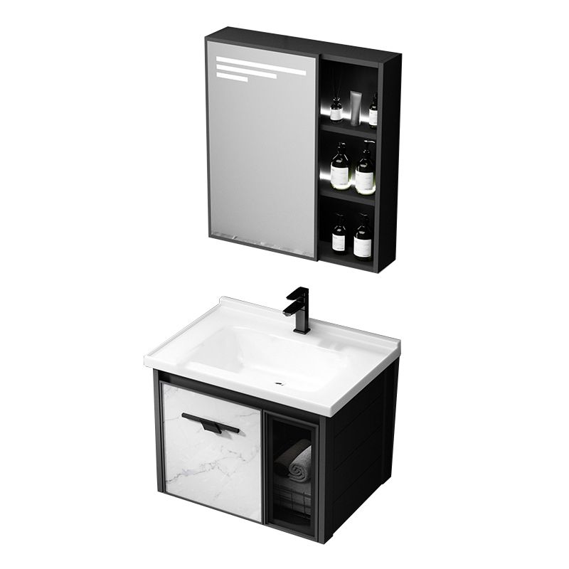 Modern Bathroom Vanity Set Aluminum Single-Sink Bathroom Vanity