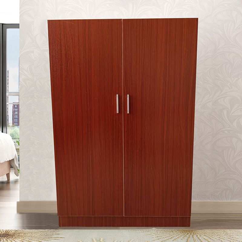 Manufactured Wood Kid's Wardrobe Modern Style Shelved Wardrobe Closet with 2 Doors