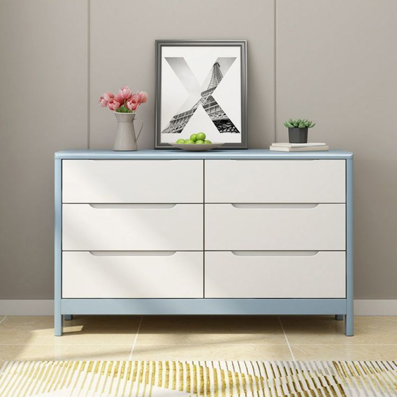 Contemporary Matte Finish Storage Chest Bedroom Solid Wood Dresser