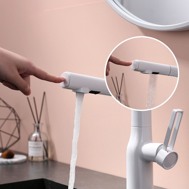 Adjustable 1 Handle Vessel Faucet Circular Lever Handles Faucet for Bathroom