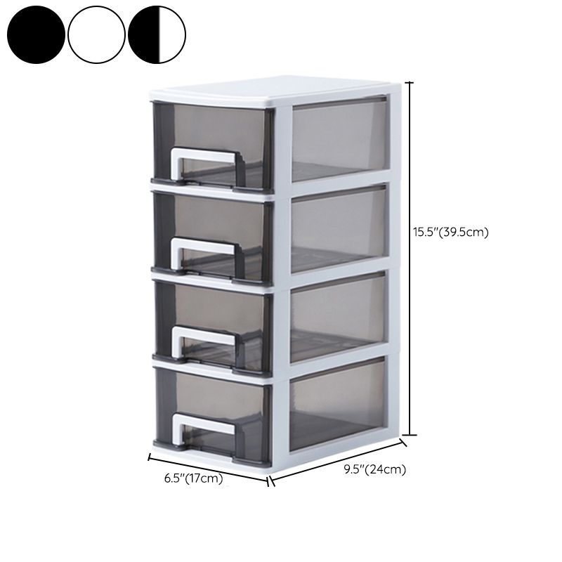 Vertical Filing Cabinet Transparent Drawers Plastic Modern Filing Cabinet