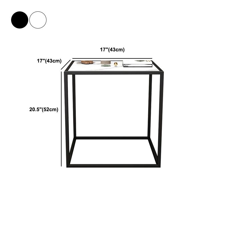 24 Inch H Nightstand Modern Glass Top 1-Drawer Metal Night Table with Legs