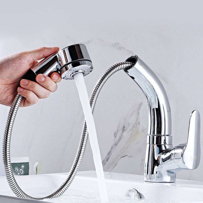 Modern Plain Vessel Sink Faucet High Arch Bathroom Sink Faucet