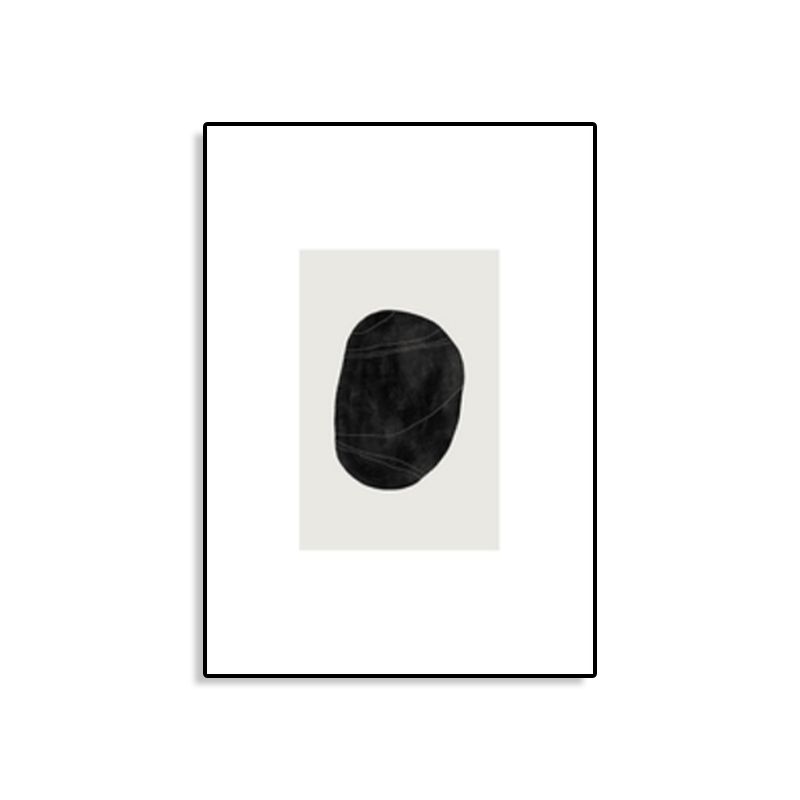 Fingerprint Canvas Wall Art Black and White Minimalistic Wall Decor for Living Room