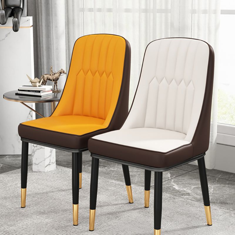 Modern Style Parsons Chair PU Leather Chairs for Dining Room