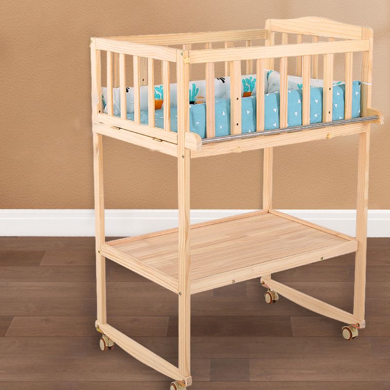 Home Changing Table Wooden Baby Changing Table with Safety Rails