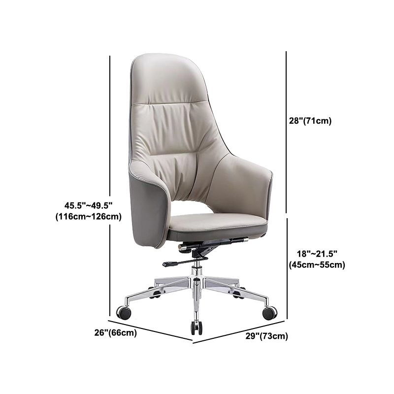 Contemporary Faux Leather Ergonomic Chair High Back Executive Desk Chair